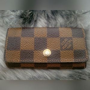 Louis Vuitton Brown Checkered Clutch